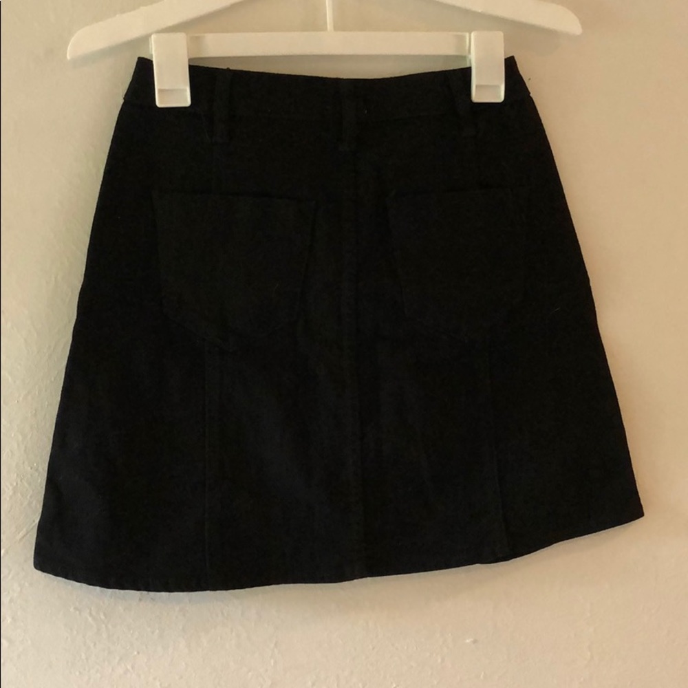 Black jean button up skirt - Picture 2 of 3
